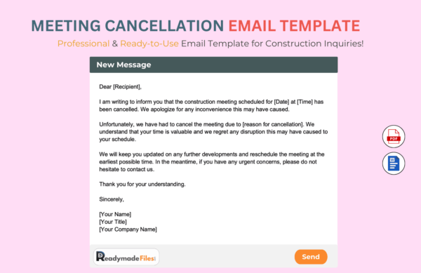 Meeting Cancellation Email Template