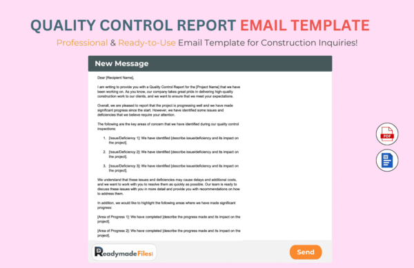 Quality Control Report Email Template