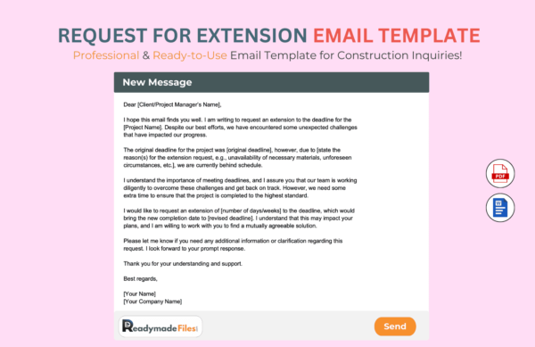 Request For Extension Email Template