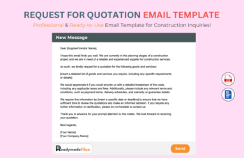 Request For Quotation Email Template