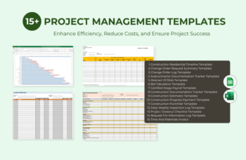 Project Management Excel Sheets for Construction