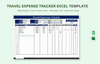 Travel Expense Tracker Excel Template