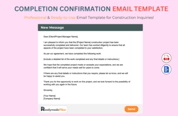 Completion Confirmation Email Template