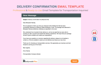 Delivery Confirmation email Template