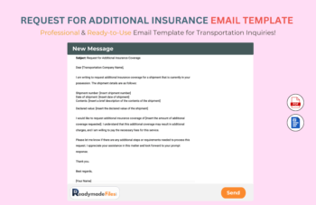 Request For Additional Insurance