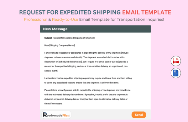 Request For Expedited Shipping email Template