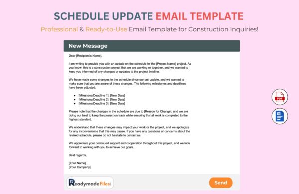 Schedule Update Email Template