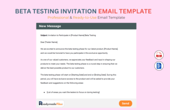 Beta Testing Invitation email Template