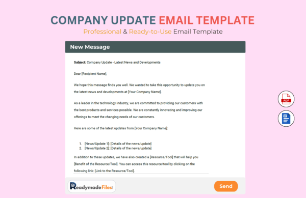 Company Update email Template