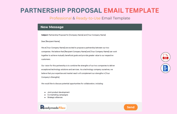 Partnership Proposal email Template