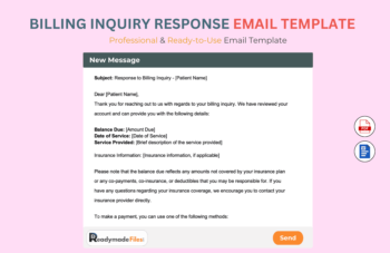 Billing Inquiry Response email Template