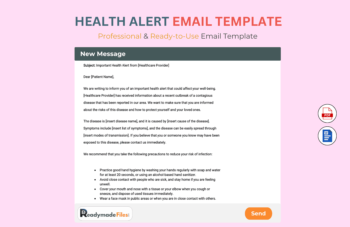 Health Alert email Template