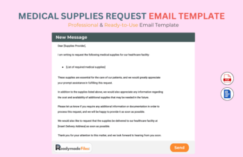 Medical Supplies Request email Template