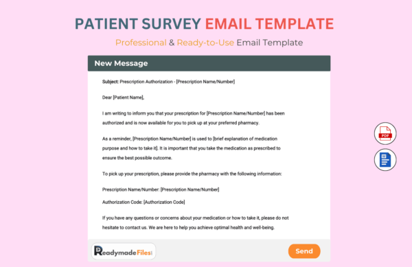 Patient Survey Email Template For Health Care