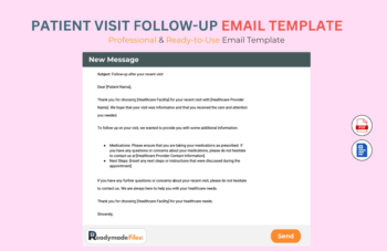 Patient Visit Follow-Up email Template