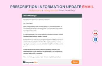 Prescription Information Update email