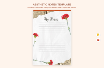 Aesthetic Notes Template product preview thumbnail
