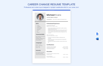 Career Change Resume Template