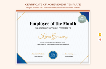 Certificate of Achievement Template product preview thumbnail