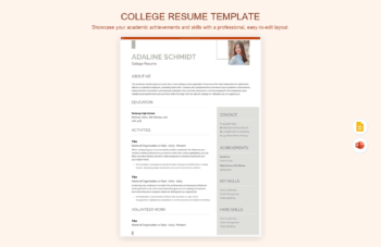 College Resume Template