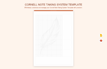 Cornell Note Taking System Template product preview thumbnail