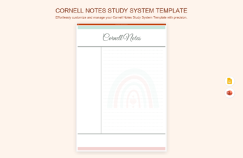 Cornell Notes Study System Template product preview thumbnail
