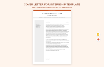 Cover Letter for Internship Template product preview thumbnail