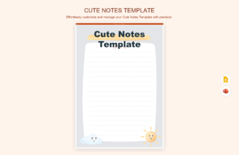 Cute Notes Template product preview thumbnail