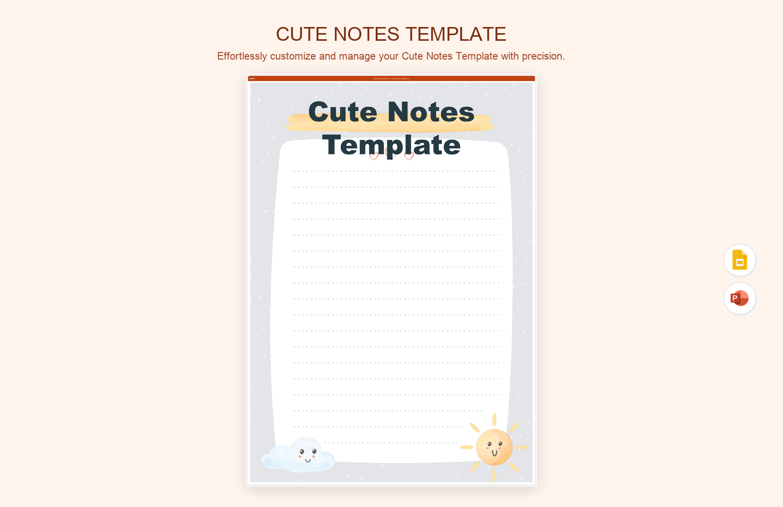 Cute Notes Template product preview thumbnail