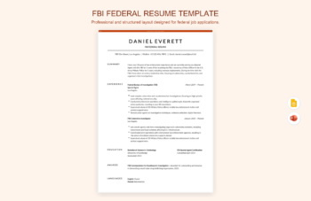 FBI Federal Resume Template