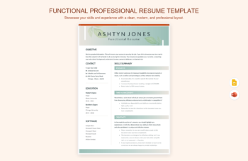 Functional Professional Resume Template