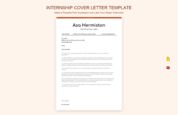 Internship Cover Letter Template product preview thumbnail