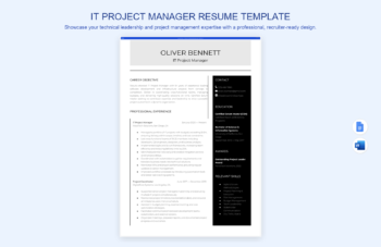 IT Project Manager Resume Template
