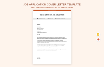 Job Application Cover Letter Template product preview thumbnail