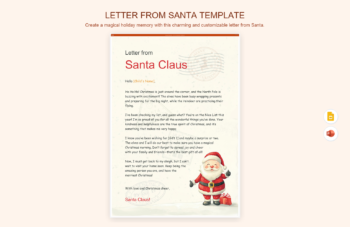 Letter From Santa Template product preview thumbnail