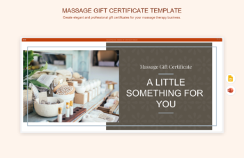 Massage Gift Certificate Template product preview thumbnail