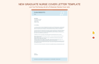New Graduate Nurse Cover Letter Template product preview thumbnail