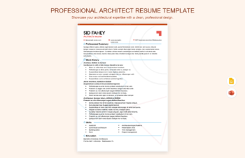 Professional Architect Resume Template