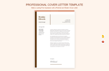 Professional Cover Letter Template product preview thumbnail