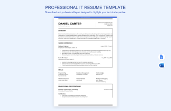 Professional IT Resume Template