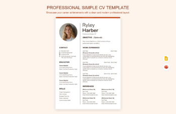 Professional Simple CV Template