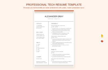 Professional Tech Resume Template