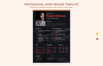 Professional Work Resume Template