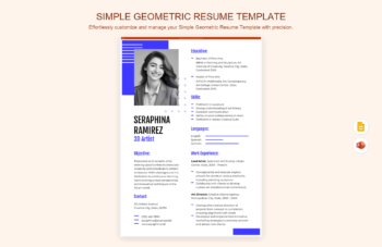 Simple Geometric Resume Template