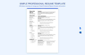 Simple Professional Resume Template