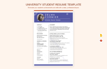 University Student Resume Template