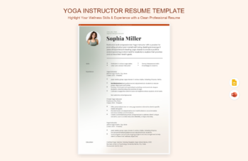 Yoga Instructor Resume Template