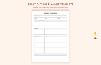 Essay Outline Planner Template product preview thumbnail