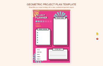 Geometric Project Plan Template product preview thumbnail