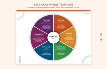 Self Care Wheel Template product preview thumbnail